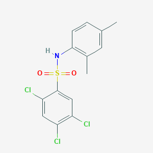 molecular formula C14H12Cl3NO2S B7463430 2,4,5-trichloro-N-(2,4-dimethylphenyl)benzene-1-sulfonamide 