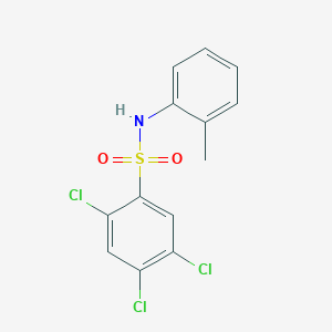 molecular formula C13H10Cl3NO2S B7463435 2,4,5-trichloro-N-(2-methylphenyl)benzene-1-sulfonamide 