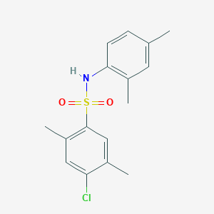molecular formula C16H18ClNO2S B7463438 4-chloro-N-(2,4-dimethylphenyl)-2,5-dimethylbenzene-1-sulfonamide 