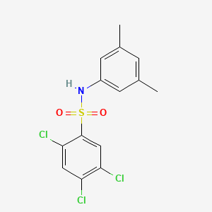 molecular formula C14H12Cl3NO2S B7463439 2,4,5-trichloro-N-(3,5-dimethylphenyl)benzene-1-sulfonamide 