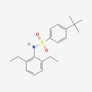 molecular formula C20H27NO2S B7463446 4-tert-butyl-N-(2,6-diethylphenyl)benzenesulfonamide 