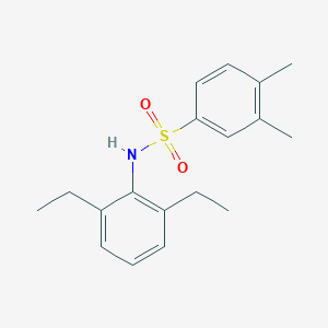 molecular formula C18H23NO2S B7463464 N-(2,6-diethylphenyl)-3,4-dimethylbenzene-1-sulfonamide 