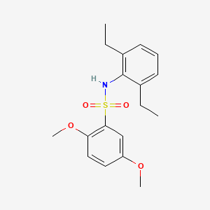 molecular formula C18H23NO4S B7463470 N-(2,6-diethylphenyl)-2,5-dimethoxybenzenesulfonamide 