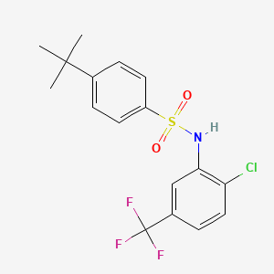 molecular formula C17H17ClF3NO2S B7463489 4-tert-butyl-N-[2-chloro-5-(trifluoromethyl)phenyl]benzenesulfonamide 