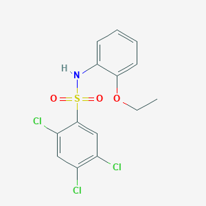 molecular formula C14H12Cl3NO3S B7463507 2,4,5-trichloro-N-(2-ethoxyphenyl)benzene-1-sulfonamide 