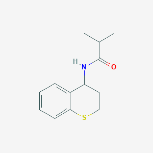 molecular formula C13H17NOS B7463549 N-(3,4-dihydro-2H-thiochromen-4-yl)-2-methylpropanamide 