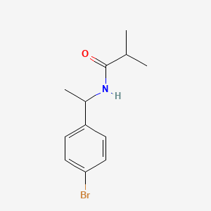 molecular formula C12H16BrNO B7463552 N-[1-(4-bromophenyl)ethyl]-2-methylpropanamide 