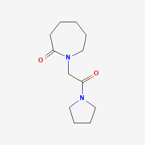 molecular formula C12H20N2O2 B7463575 1-[2-Oxo-2-(pyrrolidin-1-yl)ethyl]azepan-2-one 