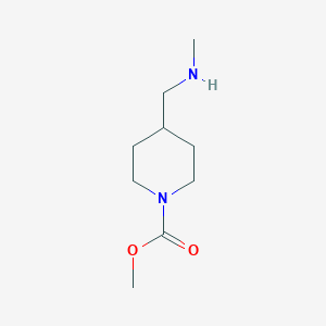 molecular formula C9H18N2O2 B7463593 Methyl 4-(methylaminomethyl)piperidine-1-carboxylate 