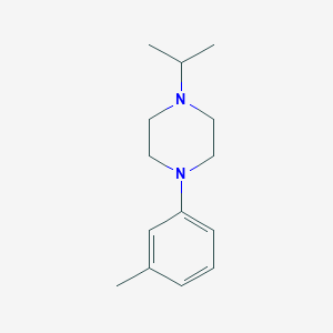 molecular formula C14H22N2 B7463605 1-(3-Methylphenyl)-4-propan-2-ylpiperazine 