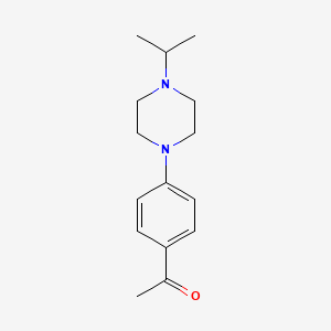 molecular formula C15H22N2O B7463608 1-[4-(4-Propan-2-ylpiperazin-1-yl)phenyl]ethanone 