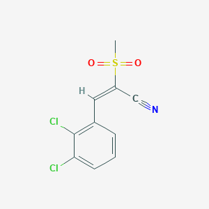 molecular formula C10H7Cl2NO2S B7463625 (E)-3-(2,3-dichlorophenyl)-2-methylsulfonylprop-2-enenitrile 