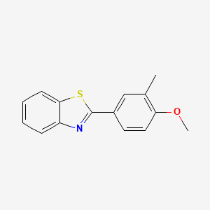 molecular formula C15H13NOS B7463684 2-(4-Methoxy-3-methylphenyl)-1,3-benzothiazole 