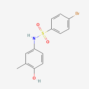 molecular formula C13H12BrNO3S B7463703 4-bromo-N-(4-hydroxy-3-methylphenyl)benzenesulfonamide 