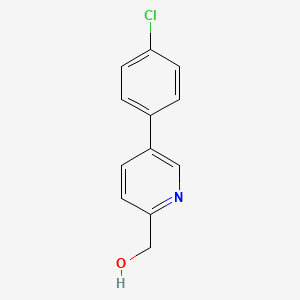 molecular formula C12H10ClNO B7463705 [5-(4-Chlorophenyl)pyridin-2-yl]methanol 