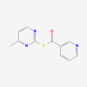 molecular formula C11H9N3OS B7463710 S-(4-methylpyrimidin-2-yl) pyridine-3-carbothioate 