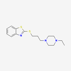 molecular formula C16H23N3S2 B7463720 2-[3-(4-Ethylpiperazin-1-yl)propylsulfanyl]-1,3-benzothiazole 