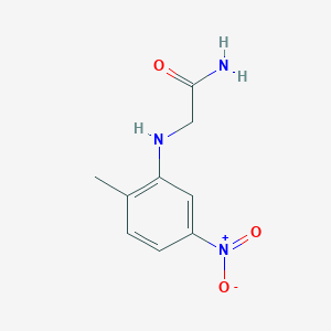 molecular formula C9H11N3O3 B7463723 2-(2-Methyl-5-nitroanilino)acetamide 