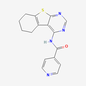 N-(5,6,7,8-tetrahydro-[1]benzothiolo[2,3-d]pyrimidin-4-yl)pyridine-4-carboxamide
