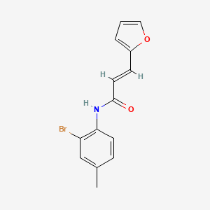 molecular formula C14H12BrNO2 B7463734 (E)-N-(2-bromo-4-methylphenyl)-3-(furan-2-yl)prop-2-enamide 