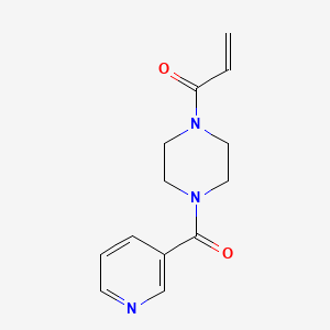 molecular formula C13H15N3O2 B7463735 1-[4-(Pyridine-3-carbonyl)piperazin-1-yl]prop-2-en-1-one 