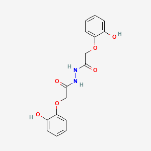 molecular formula C16H16N2O6 B7463738 2-(2-hydroxyphenoxy)-N'-[2-(2-hydroxyphenoxy)acetyl]acetohydrazide 