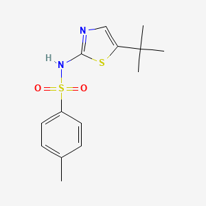 molecular formula C14H18N2O2S2 B7463750 N-(5-tert-butyl-1,3-thiazol-2-yl)-4-methylbenzenesulfonamide 