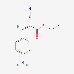 molecular formula C12H12N2O2 B7463759 ethyl (Z)-3-(4-aminophenyl)-2-cyanoprop-2-enoate 