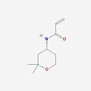 molecular formula C10H17NO2 B7463763 N-(2,2-dimethyloxan-4-yl)prop-2-enamide 