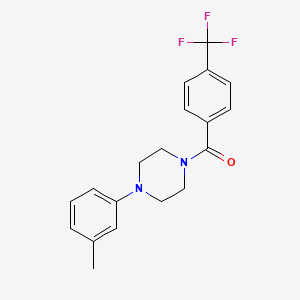 molecular formula C19H19F3N2O B7463795 [4-(3-Methylphenyl)piperazin-1-yl][4-(trifluoromethyl)phenyl]methanone 