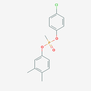 molecular formula C15H16ClO3P B7463934 4-[(4-Chlorophenoxy)-methylphosphoryl]oxy-1,2-dimethylbenzene 