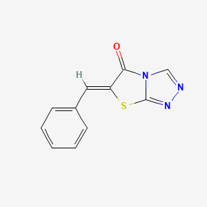 molecular formula C11H7N3OS B7463990 (6Z)-6-benzylidene[1,3]thiazolo[2,3-c][1,2,4]triazol-5(6H)-one 