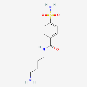 molecular formula C11H17N3O3S B7463996 4-Sulfonamide-[1-(4-aminobutane)]benzamide 