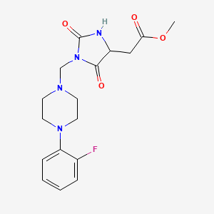 Methyl 2-[1-[[4-(2-fluorophenyl)piperazin-1-yl]methyl]-2,5-dioxoimidazolidin-4-yl]acetate