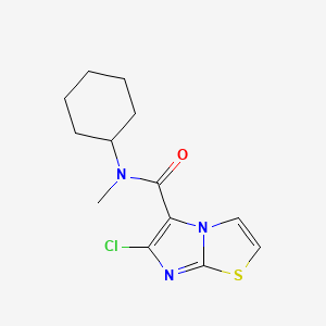 molecular formula C13H16ClN3OS B7464034 6-chloro-N-cyclohexyl-N-methylimidazo[2,1-b][1,3]thiazole-5-carboxamide 