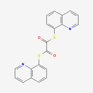 molecular formula C20H12N2O2S2 B7464043 1-S,2-S-diquinolin-8-yl ethanebis(thioate) 