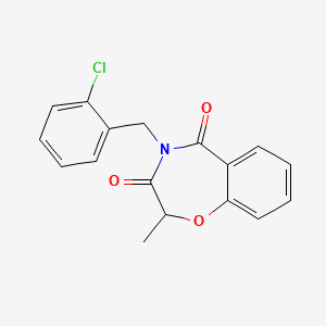 molecular formula C17H14ClNO3 B7464058 4-(2-chlorobenzyl)-2-methyl-1,4-benzoxazepine-3,5(2H,4H)-dione 