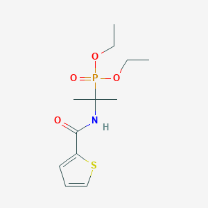 molecular formula C12H20NO4PS B7464070 Diethyl {2-[(thiophen-2-ylcarbonyl)amino]propan-2-yl}phosphonate 