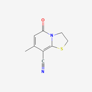 molecular formula C9H8N2OS B7464072 7-methyl-5-oxo-2,3-dihydro-5H-[1,3]thiazolo[3,2-a]pyridine-8-carbonitrile 