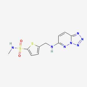 molecular formula C10H11N7O2S2 B7464077 N-methyl-5-[(tetrazolo[1,5-b]pyridazin-6-ylamino)methyl]thiophene-2-sulfonamide 