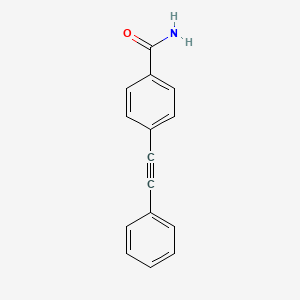 molecular formula C15H11NO B7464092 4-(2-Phenylethynyl)benzamide 