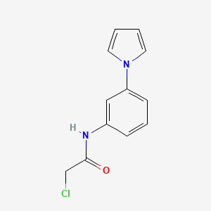 molecular formula C12H11ClN2O B7464096 2-chloro-N-(3-pyrrol-1-ylphenyl)acetamide 