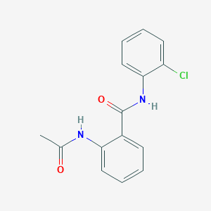 molecular formula C15H13ClN2O2 B7464103 2-acetamido-N-(2-chlorophenyl)benzamide 