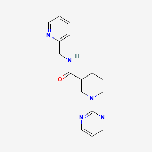 molecular formula C16H19N5O B7464148 N-(pyridin-2-ylmethyl)-1-(pyrimidin-2-yl)piperidine-3-carboxamide 