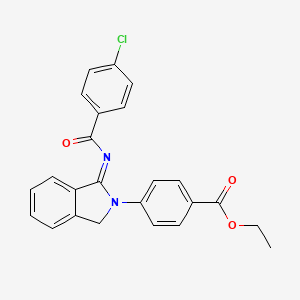 ethyl 4-[3-(4-chlorobenzoyl)imino-1H-isoindol-2-yl]benzoate
