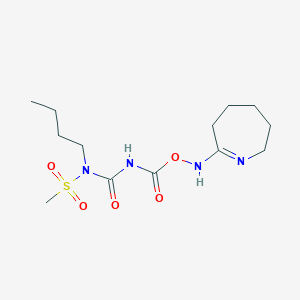 (3,4,5,6-tetrahydro-2H-azepin-7-ylamino) N-[butyl(methylsulfonyl)carbamoyl]carbamate