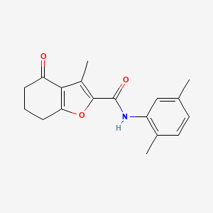 molecular formula C18H19NO3 B7464163 N-(2,5-dimethylphenyl)-3-methyl-4-oxo-4,5,6,7-tetrahydro-1-benzofuran-2-carboxamide 