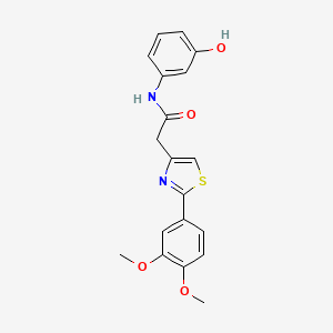 molecular formula C19H18N2O4S B7464231 2-[2-(3,4-dimethoxyphenyl)-1,3-thiazol-4-yl]-N-(3-hydroxyphenyl)acetamide 