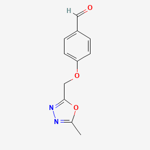 4-[(5-Methyl-1,3,4-oxadiazol-2-yl)methoxy]benzaldehyde
