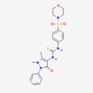 1-(1,5-Dimethyl-3-oxo-2-phenylpyrazol-4-yl)-3-(4-morpholin-4-ylsulfonylphenyl)thiourea